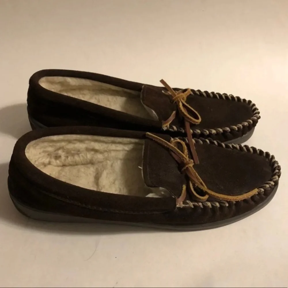 Cabela's Slippers Mens Size‎ 10M Slip On Leather Uppers Brown